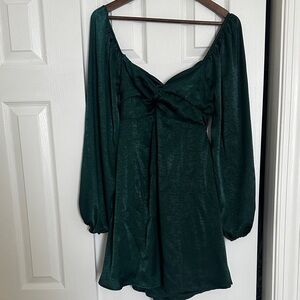 Altar'd State Deep Green Long Sleeve Dress